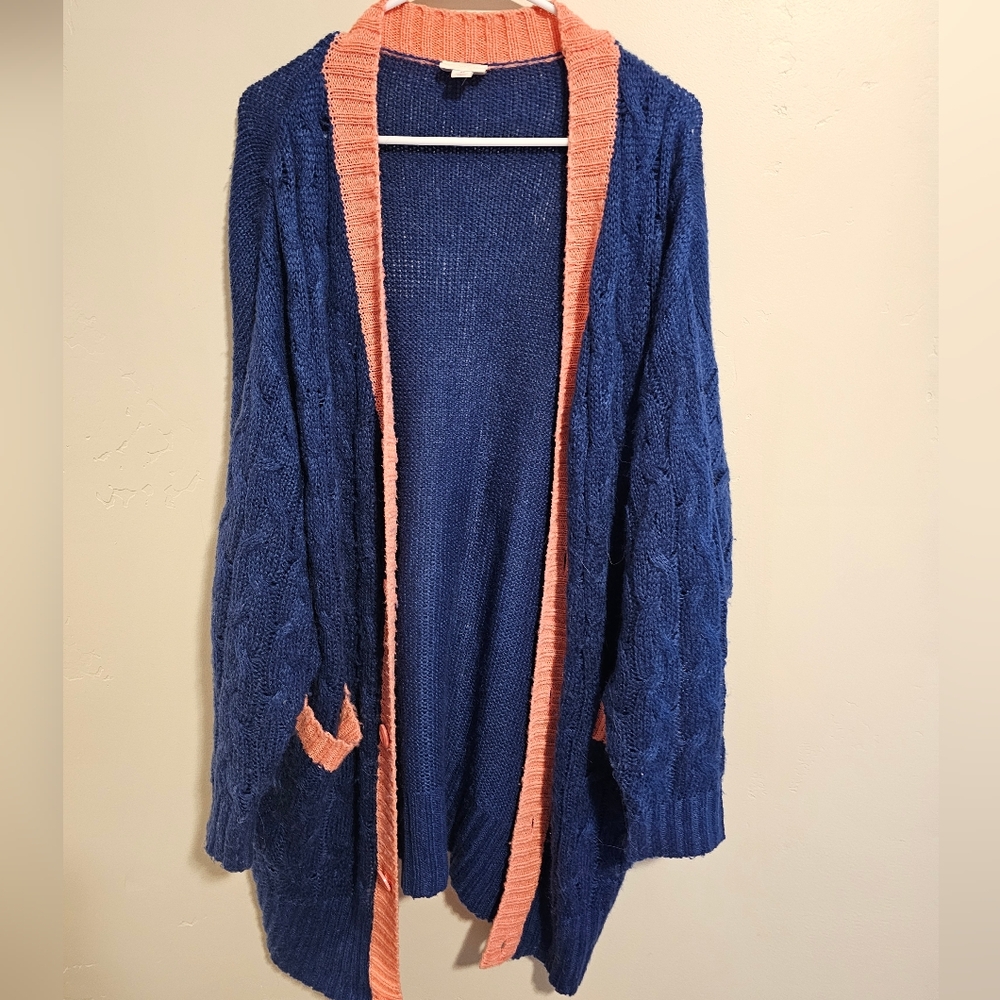 Blue and pink lularoe sweater.